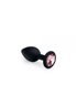 Анальная пробка, Black Silicone Pink Topaz, S 281261 sLash