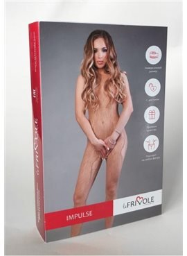 Сетка Bodystocking in net crochet look with openings cream, S-L (40-46) 285028 LeFrivole