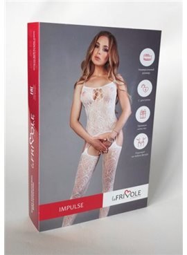 Сетка Bodystocking delicate ticking pattern white, S-L (40-46) 285033 LeFrivole