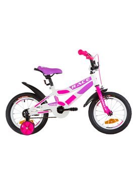 Велосипед детский Formula Kids 14 RACE OPS-FRK-14-006 Бело-Малиновый С Фиолетовым 2019