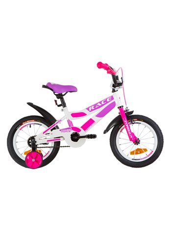 Велосипед детский Formula Kids 14 RACE OPS-FRK-14-006 Бело-Малиновый С Фиолетовым 2019
