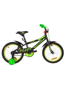 Велосипед детский Formula Kids 16 FURY OPS-FRK-16-064 Черно-Зеленый С Красным 2019
