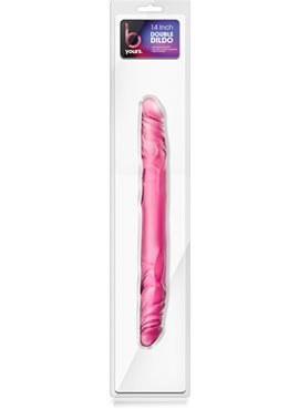 B YOURS 14INCH DOUBLE DILDO PINK T330740 Blush