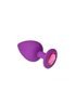 Анальная пробка, Purple Silicone Pink-Rhodolite, M 281352 CRYSTAL