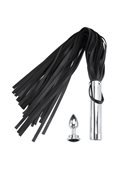 Флогер с анальной пробкой BDSM-NEW PU Leather Whip with Anal Plug 281339 sLash