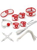 Набор для БДСМ игр BDSM-NEW PVC Nurse Bondage Set, white 281327 sLash