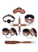 Набор для БДСМ игр BDSM-NEW PVC Snakeskin Bondage Set, brown 281328 sLash