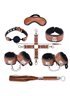 Набор для БДСМ игр BDSM-NEW PVC Snakeskin Bondage Set, brown 281328 sLash