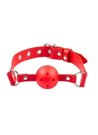 Кляп BDSM-NEW Breathable ball gag plastic, red 280389 sLash