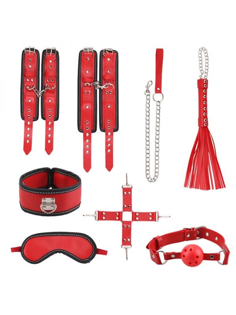 Купить Набор для БДСМ игр BDSM-NEW PVC Hermes Bondage Set, red 281330 sLash  Цена 1239 грн. Секс Шоп в Украине