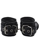 Наручники BDSM-NEW PVC Handcuffs Woven Belt Edge Sealing With Chain, black 281334 sLash