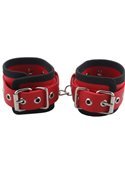 Наручники BDSM-NEW PVC Handcuffs Woven Belt Edge Sealing With Chain, red 281335 sLash