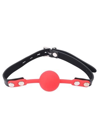 Кляп BDSM-NEW Lover ball gag, silicone,black-red 280392 sLash