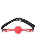 Кляп BDSM-NEW Lover ball gag, silicone,black-red 280392 sLash