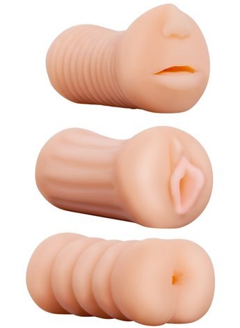 REALSTUFF 3 IN 1 MASTURBATORS FLESH DT21307 Dream Toys