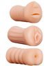 REALSTUFF 3 IN 1 MASTURBATORS FLESH DT21307 Dream Toys