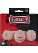 REALSTUFF 3 IN 1 MASTURBATORS FLESH DT21307 Dream Toys