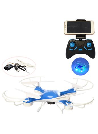 Квадрокоптер CF-888-3(Blue) Синий р/у2,4G,аккум,33см,камера,WiFi,USBзар,зап.лоп,кор,54,5-36,5-9,5см
