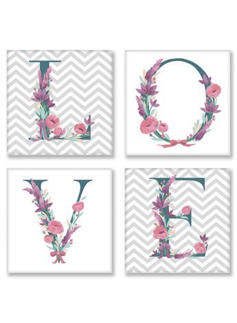 Набор для росписи по номерам. "LOVE Сканд" 18*18 см*6,5 CH102