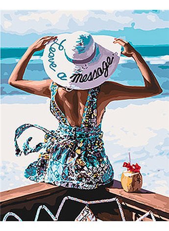 Картина по номерам. Люди "Leave a message" 40*50см KHO4578