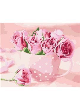 Картина по номерам. Цветы "Чайные розы"KHO2923