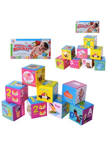 Кубики B057-8 для купания, 8шт, 7см, 2вида, в кульке, 16-37-7см