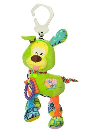 Подвеска на коляску H168096-4A (Красная) собачка, 38см, плюш, 4цвета, в кульке, 20-15-7см