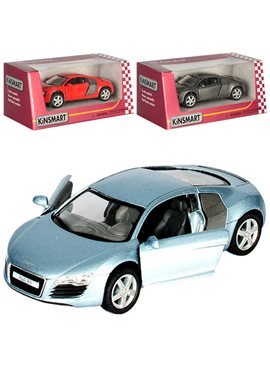 Машинка KT5315W (Audi R8) металл,инер-я,12,5см,1:36,откр.двери,рез.колеса,в кор-ке,16-7,5-8см