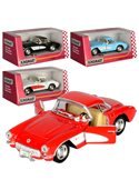 Машинка KT5316W (Chevrolet Corvette 1957) инер,12см,1:34,откр.двер,рез.колеса,4цвета,в кор,16-8-7см