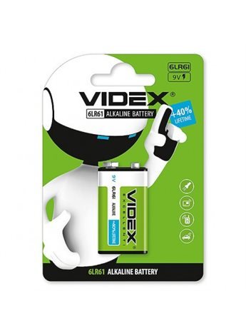 Батарейка щелочная Videx 6F22 9V Крона