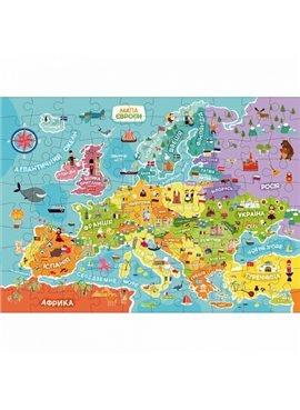 Пазл DoDo "Карта Европы" украинская версия 300129