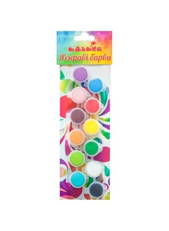 Акриловые краски - Яркие краски (12 цветов)