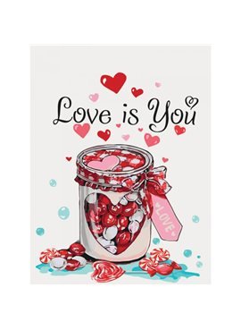 Картина по номерам. Натюрморт  "Love is you" 30*40см * KHO5526                                       Идейка