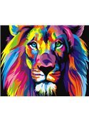 Картина по номерам. Brushme " Радужный лев " GX8999 40*50