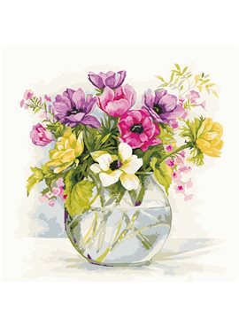 Картина по номерам "Нежные садовые цветы" 40*40 см AS0609 ArtStory