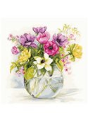 Картина по номерам "Нежные садовые цветы" 40*40 см AS0609 ArtStory