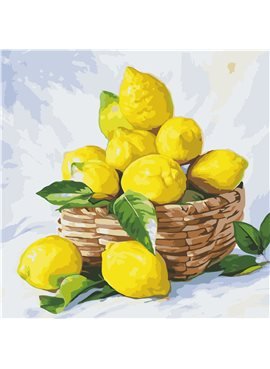 Картина по номерам "Лимоны в корзинке" 40*40 см AS0610 ArtStory