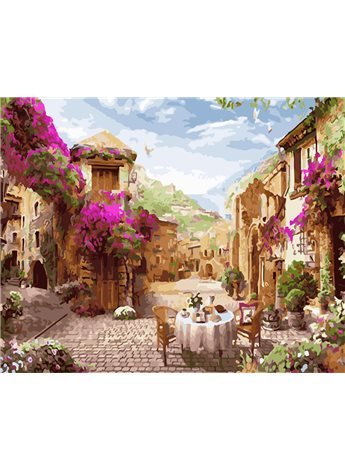 Картина по номерам "Столик для двоих" 40*50 см BK-GX22528 Rainbow Art