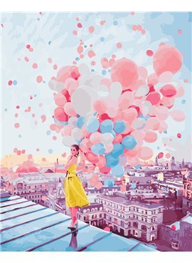 Картина по номерам "Рассвет над крышами Парижа" 40*50 см BK-GX25364 Rainbow Art