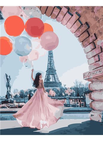 Картина по номерам "Париж желаний" 40*50 см BK-GX25445 Rainbow Art