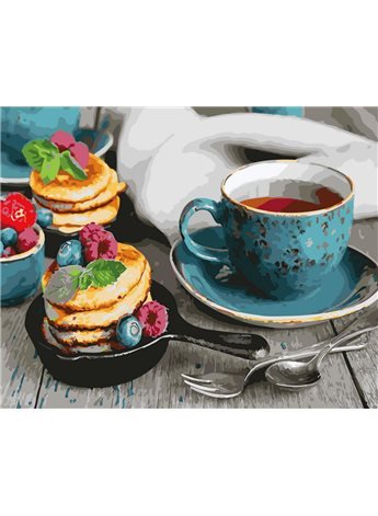 Картина по номерам "Чай с оладушками" 40*50 см BK-GX26494 Rainbow Art