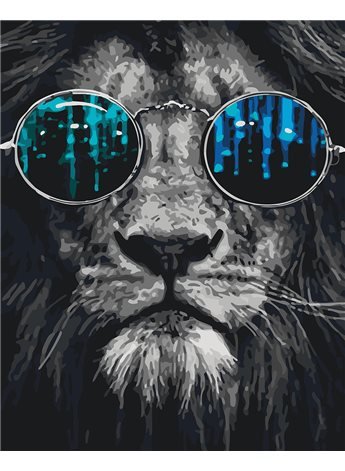 Картина по номерам "Космический лев" 40*50 см BK-GX26783 Rainbow Art