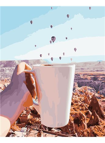 Картина по номерам "Утро в Каппадокии" 40*50 см BK-GX27268 Rainbow Art