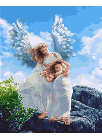 Картина по номерам "Объятия ангела" 40*50 см BK-GX27565 Никитошка