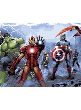 Картина по номерам "Команда супергероев" 40*50 см BK-GX29816 Rainbow Art