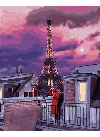 Картина по номерам "Сумерки над Парижем" 40*50 см BK-GX30104 Никитошка