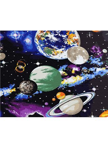 Картина по номерам "Парад планет" 40*50 см BK-GX30129 Никитошка