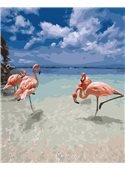 Картина по номерам "Фламинго на отдыхе" 40*50 см BK-GX31015 Никитошка