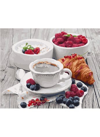 Картина по номерам "Ароматный завтрак" 40*50 см BK-GX5509 Rainbow Art