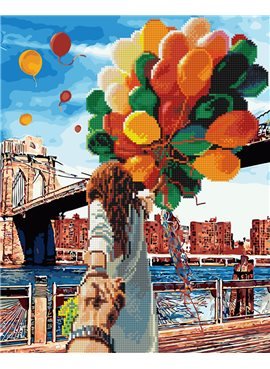 Картина по номерам "Следуй за мной Бруклинский мост" 40*50 см GZS1006 Rainbow Art